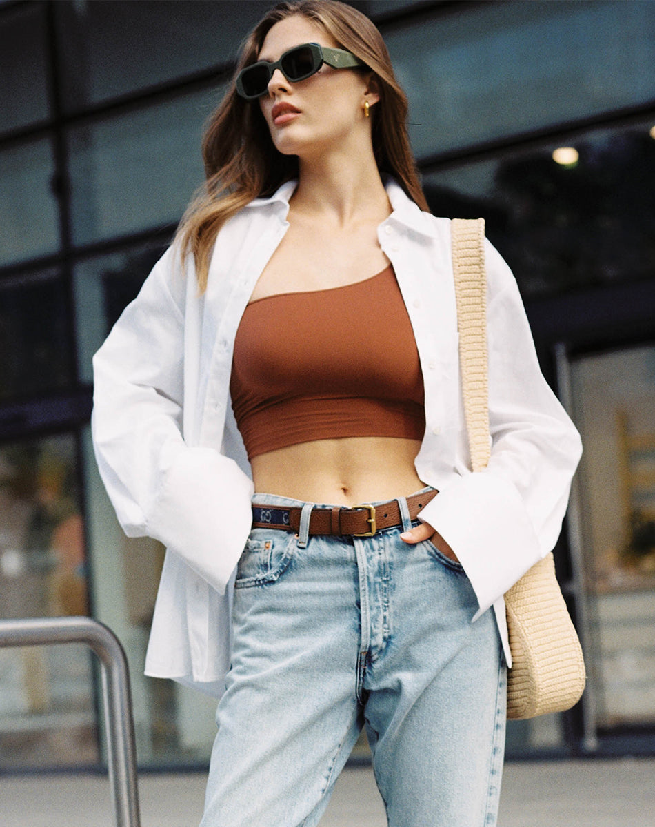 ONE SHOULDER TOP  טופ כתף אחת