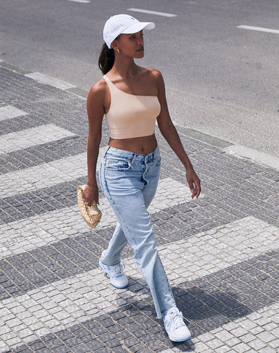 ONE SHOULDER TOP  טופ כתף אחת