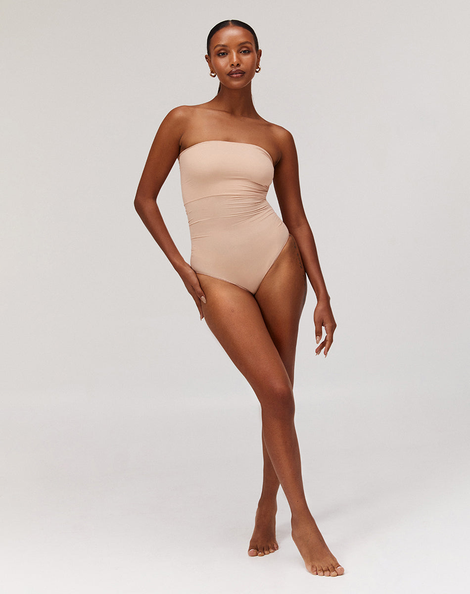 STRAPLESS BODYSUIT בגד גוף סטרפלס