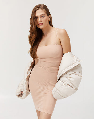 STRAPS TUBE DRESS שמלה מחטבת