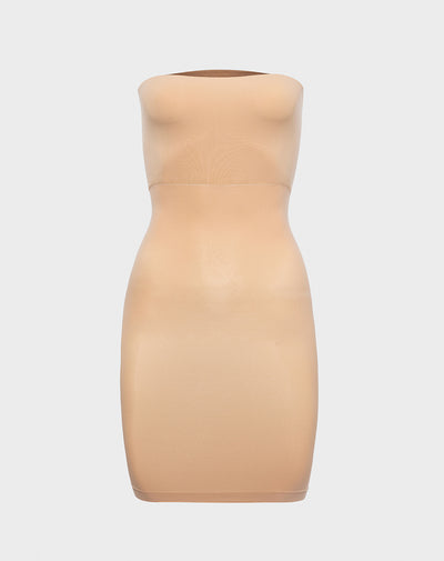 TUBE DRESS שמלת סטרפלס מחטבת