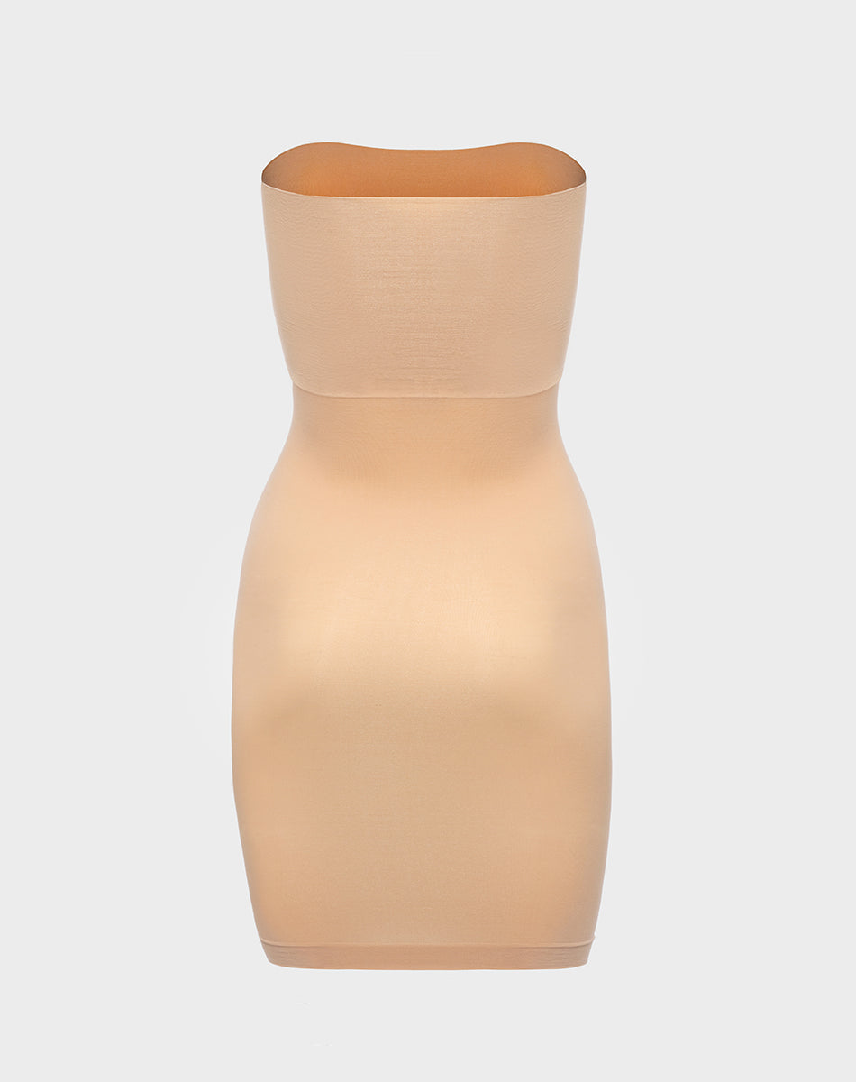 TUBE DRESS שמלת סטרפלס מחטבת