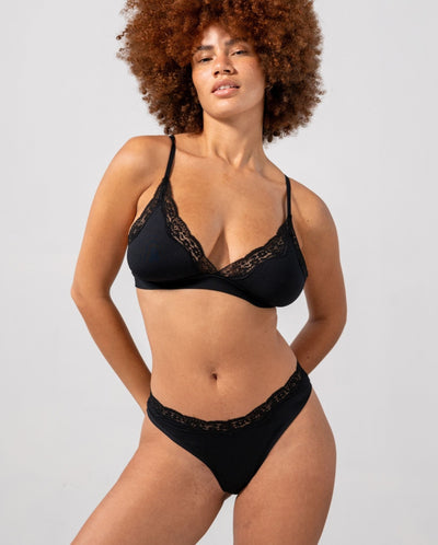 MICRO LACE TRIANGLE BRALETTE ברלט משולשים תחרה