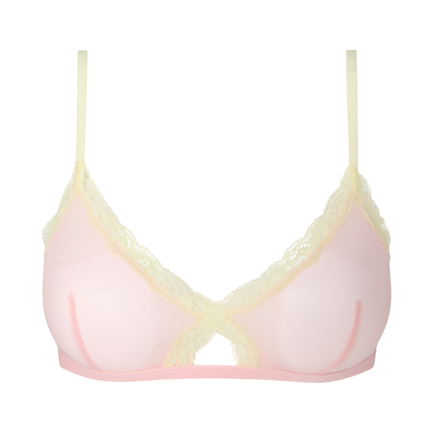 MESH LACE CUT-OUT TRIANGLE BRALETTE ברלט משולשים מש ותחרה