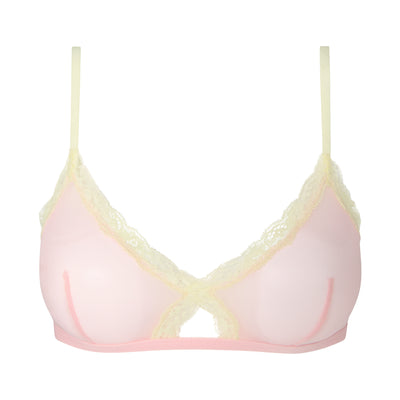MESH LACE CUT-OUT TRIANGLE BRALETTE ברלט משולשים מש ותחרה