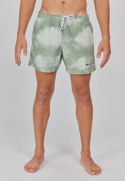 מכנסי בגד ים בהדפס טאי דאי - ירוק