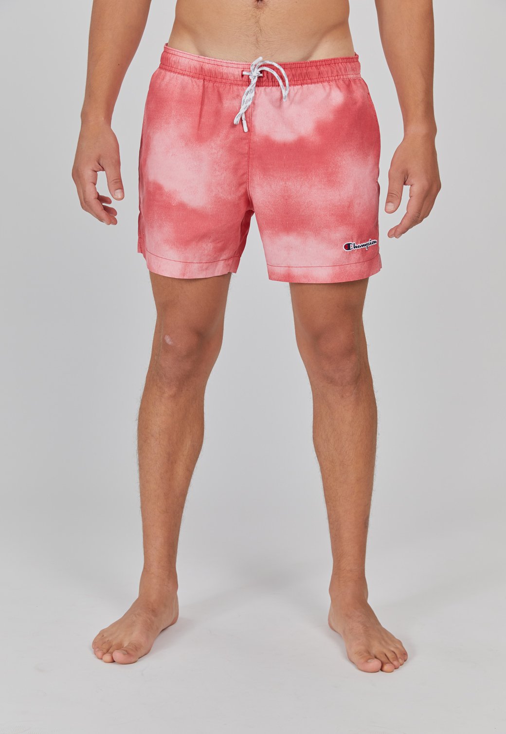 מכנסי בגד ים בהדפס טאי דאי - אדום