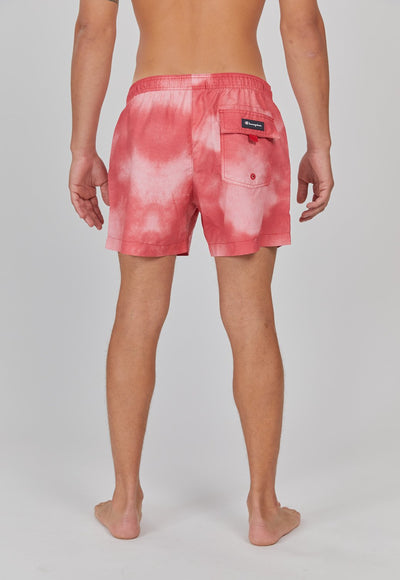 מכנסי בגד ים בהדפס טאי דאי - אדום