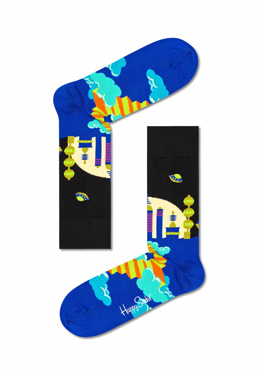 Dark Blue מארז גרביים בהדפס חלל | 4 זוגות HAPPY SOCKS
