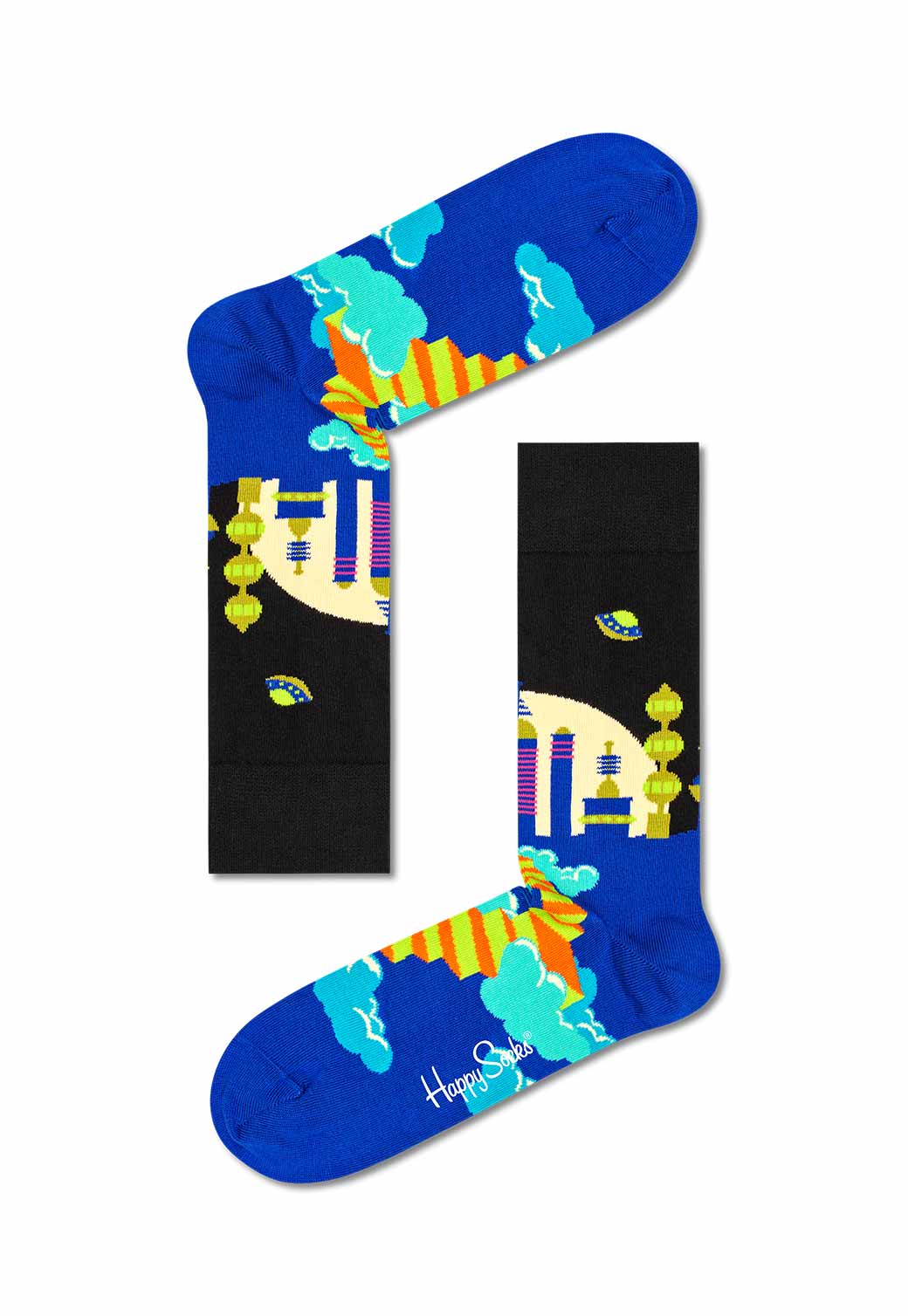 Dark Blue מארז גרביים בהדפס חלל | 4 זוגות HAPPY SOCKS